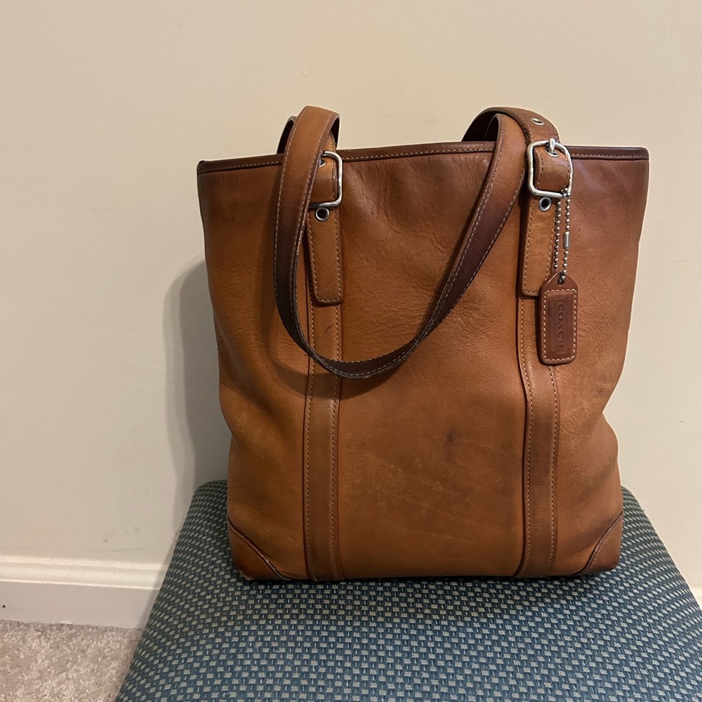 Classic Brown Leather Tote Bag